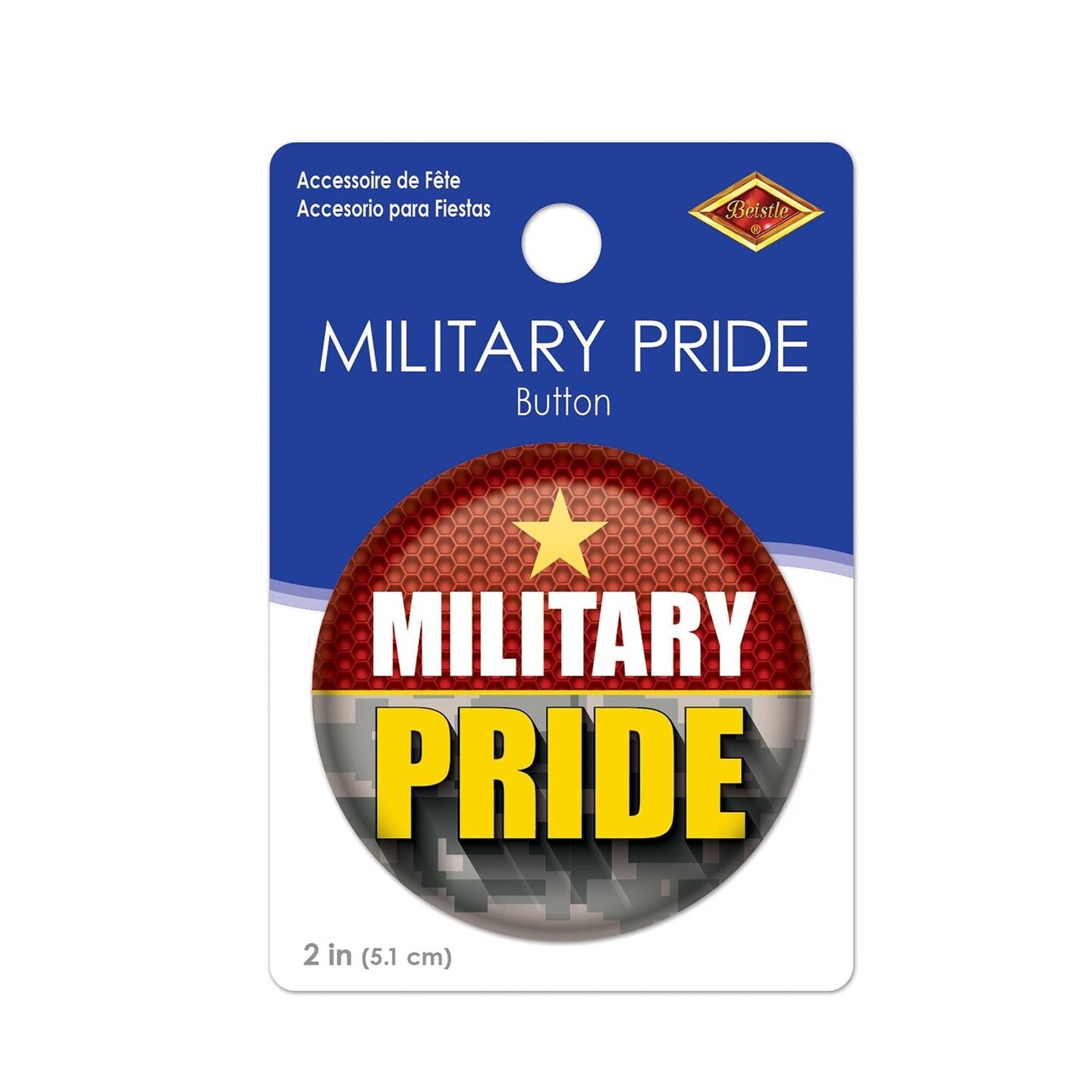 6 Pack Beistle Military Pride Button- Marines- Star