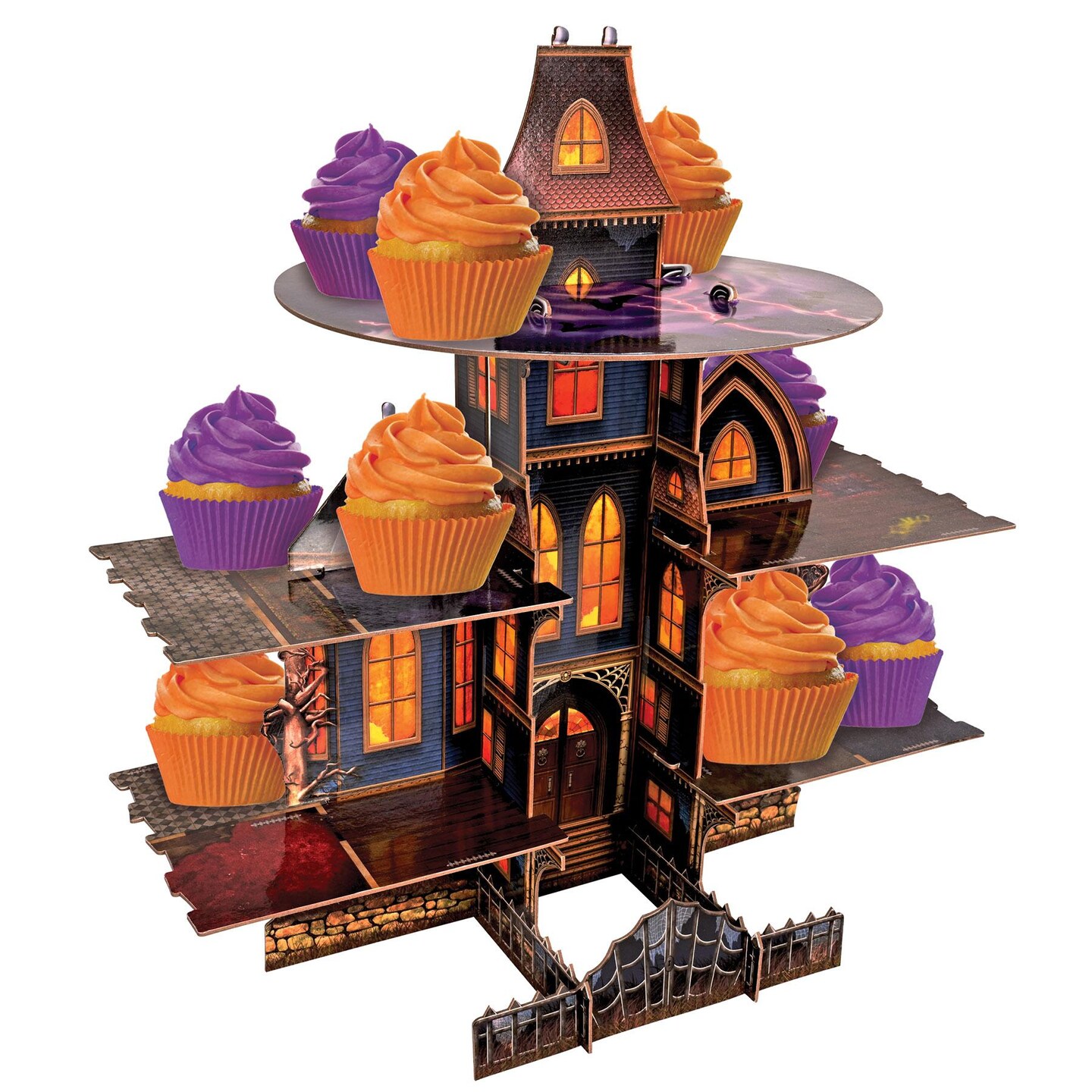 12 Pack Beistle Halloween Haunted House Cupcake Stand