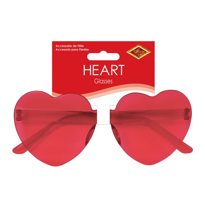 12 Pack Beistle Heart Glasses
