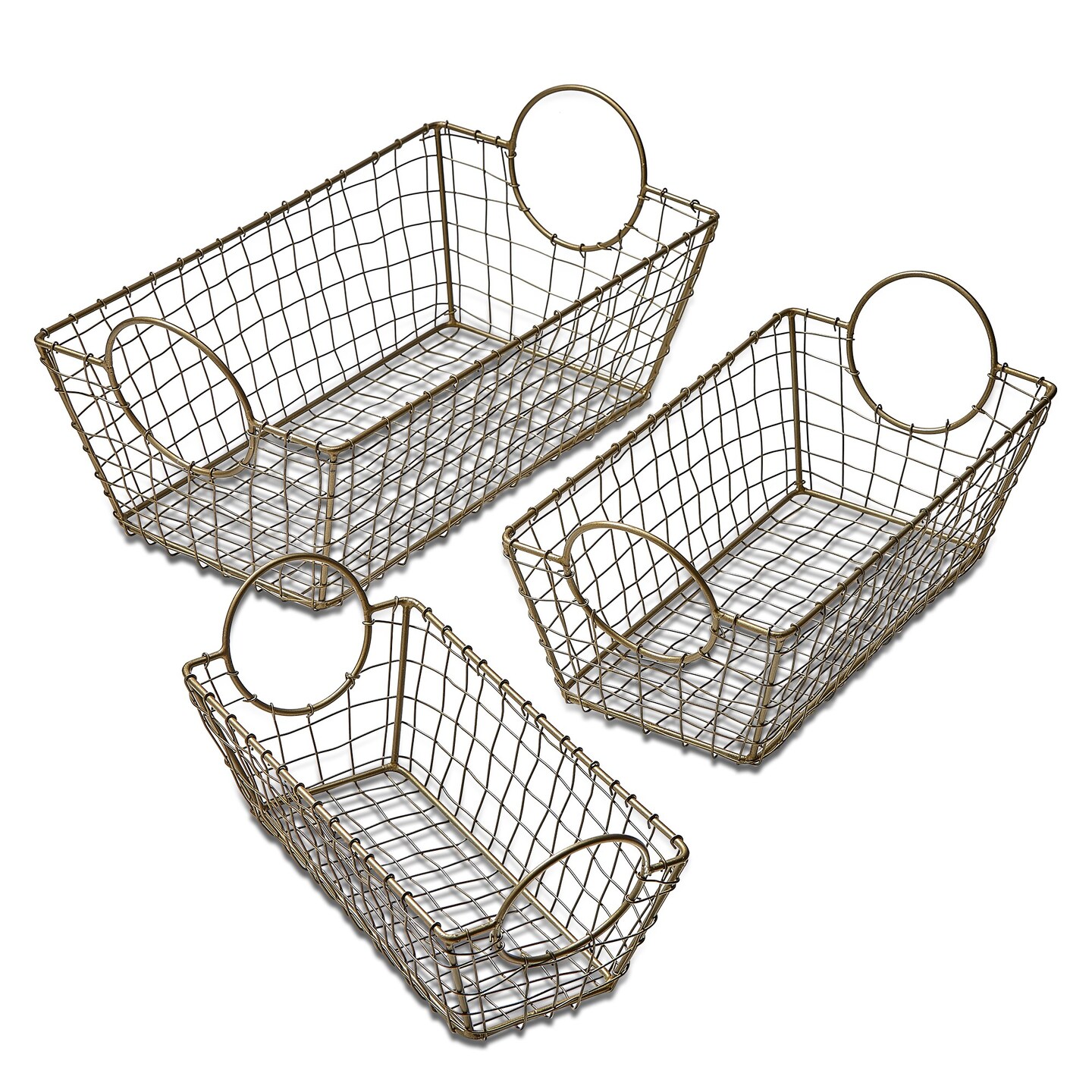 METAL WIRE BASKET Set of 3