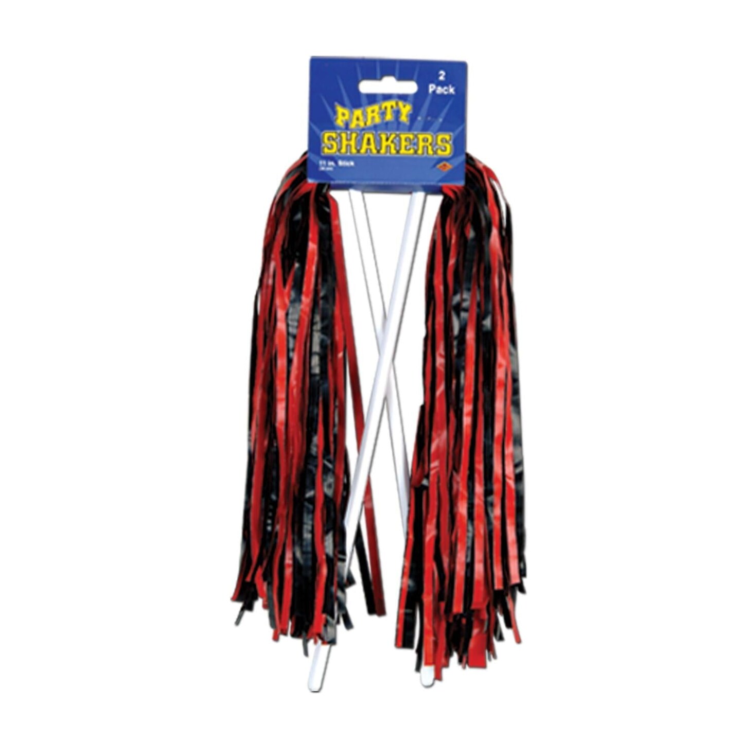 48 Pack Beistle Packaged Pom Poms red/black