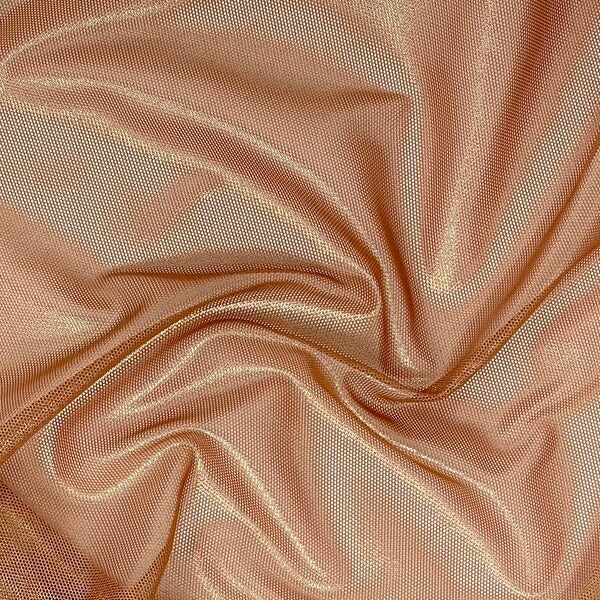 Shimmer Foiled Mesh Fabric Stretch Power Mesh for Dancewear, Stage Wear & Apparel