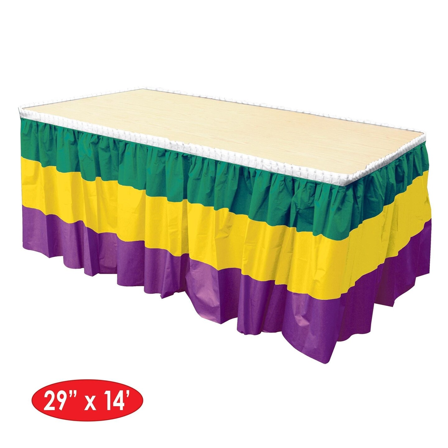 6 Pack Beistle Mardi Gras Table Skirting