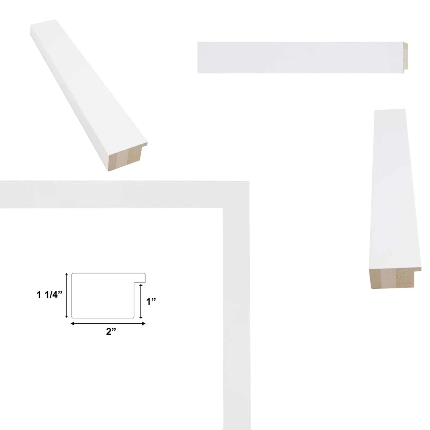 Gallery Matte White Flat Picture Frame- Wide White Frame 16x20 frame