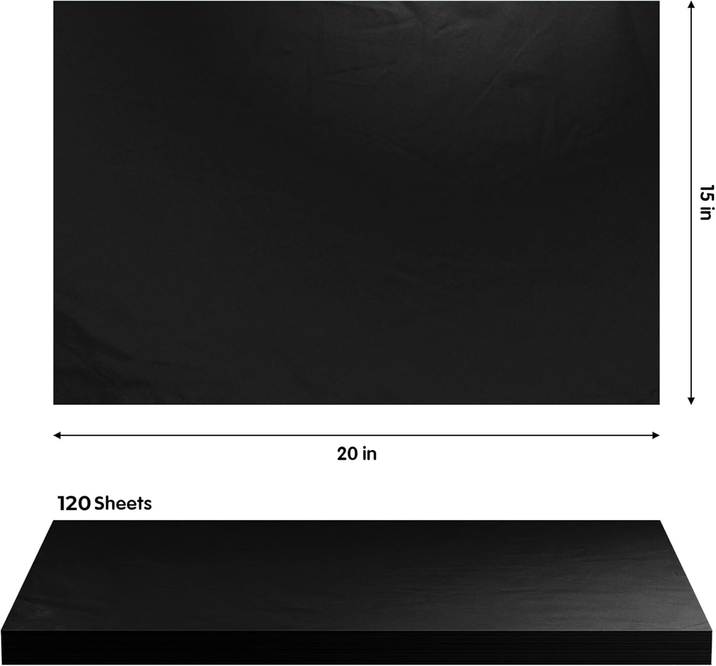 120 Sheets of Tissue Paper - 15&#x22; x 20&#x22; Packing Paper Sheets for Moving - 10lb Wrapping Paper - Newsprint Paper for Packing, Gift Wrapping, Moving Supplies &#x26; Protecting Items