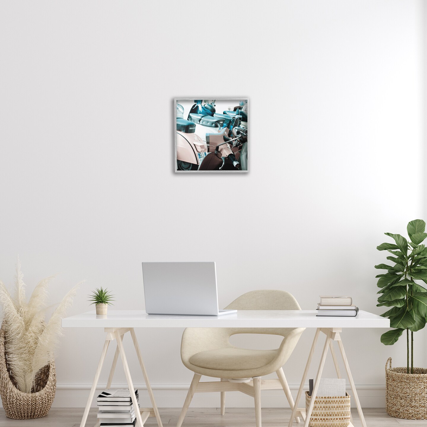 Stupell Industries Retro Italian Scooter Framed Giclee Wall Art Design by Deborah Revell