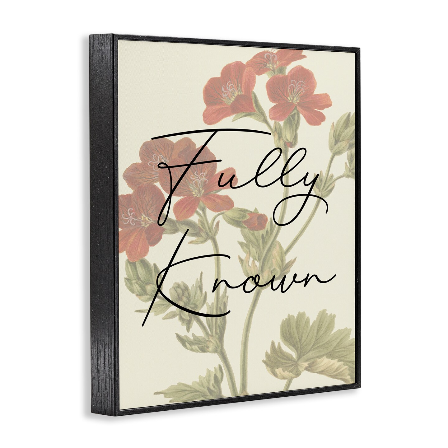 Stupell Industries Fully Known on Floral Framed Giclee Wall Art Design by Daphne Polselli