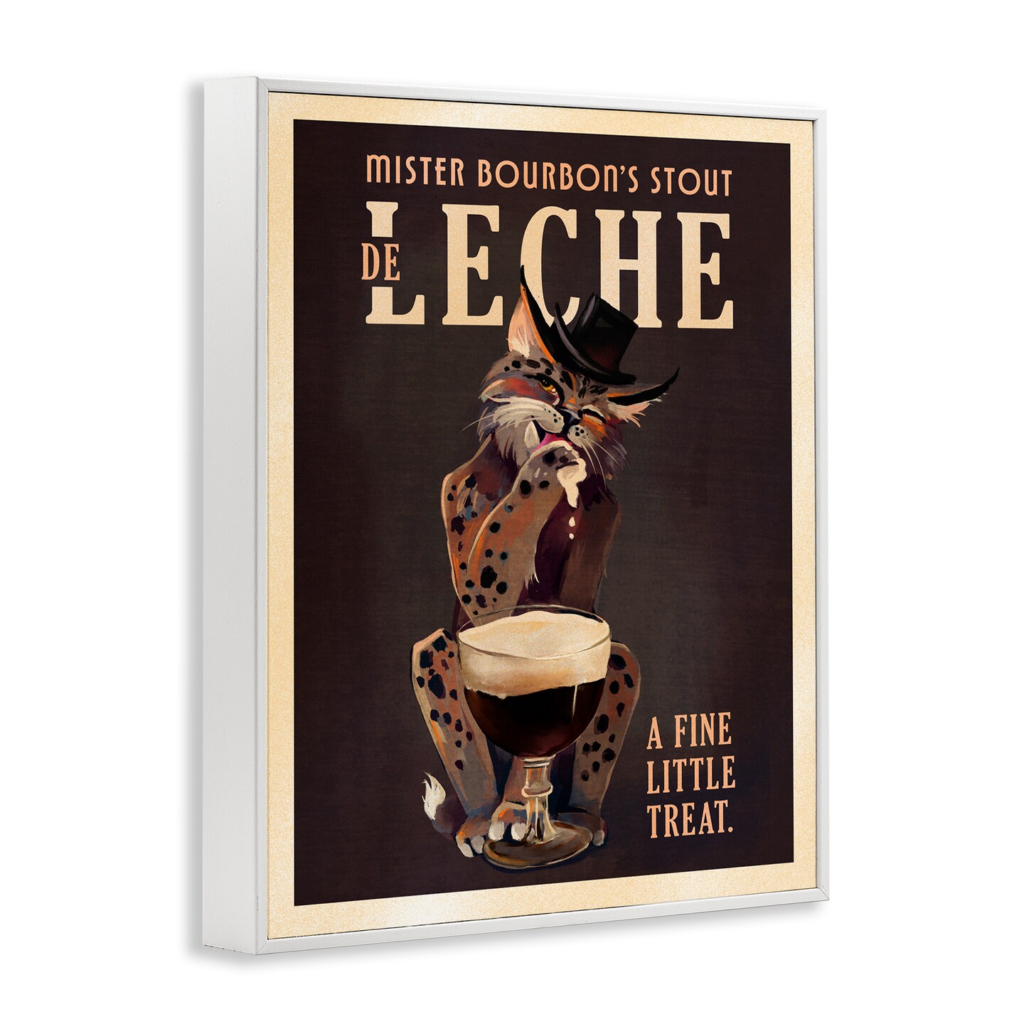Stupell Industries Bourbon De Leche Stout Framed Giclee Wall Art Design by The Whiskey Ginger