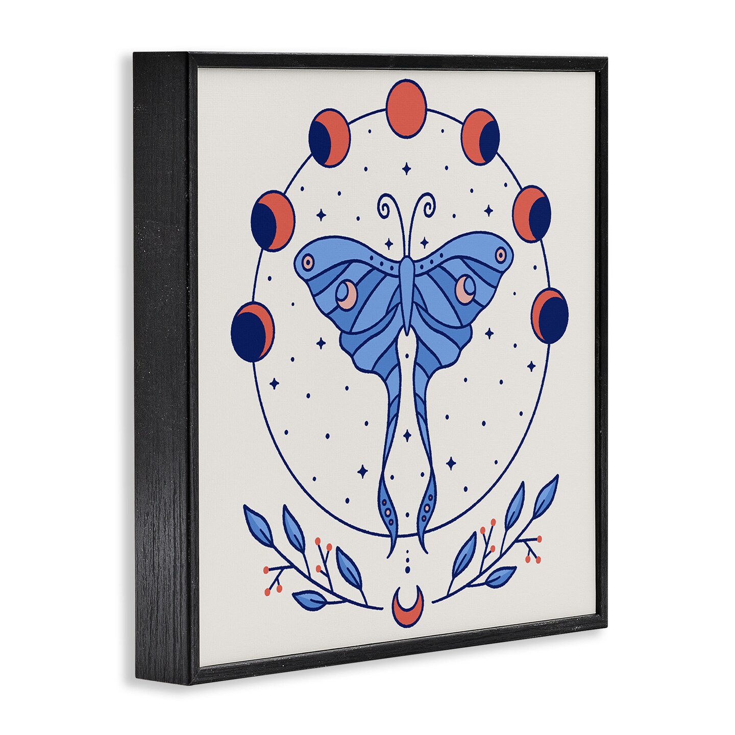 Stupell Industries Celestial Luna Moth Framed Giclee Wall Art Design by Ahmed Sameh Hussein