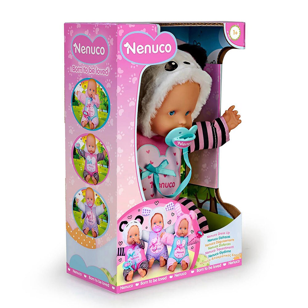 Nenuco Dress Up Baby Doll with Panda Outfit, 12&#x22; Doll