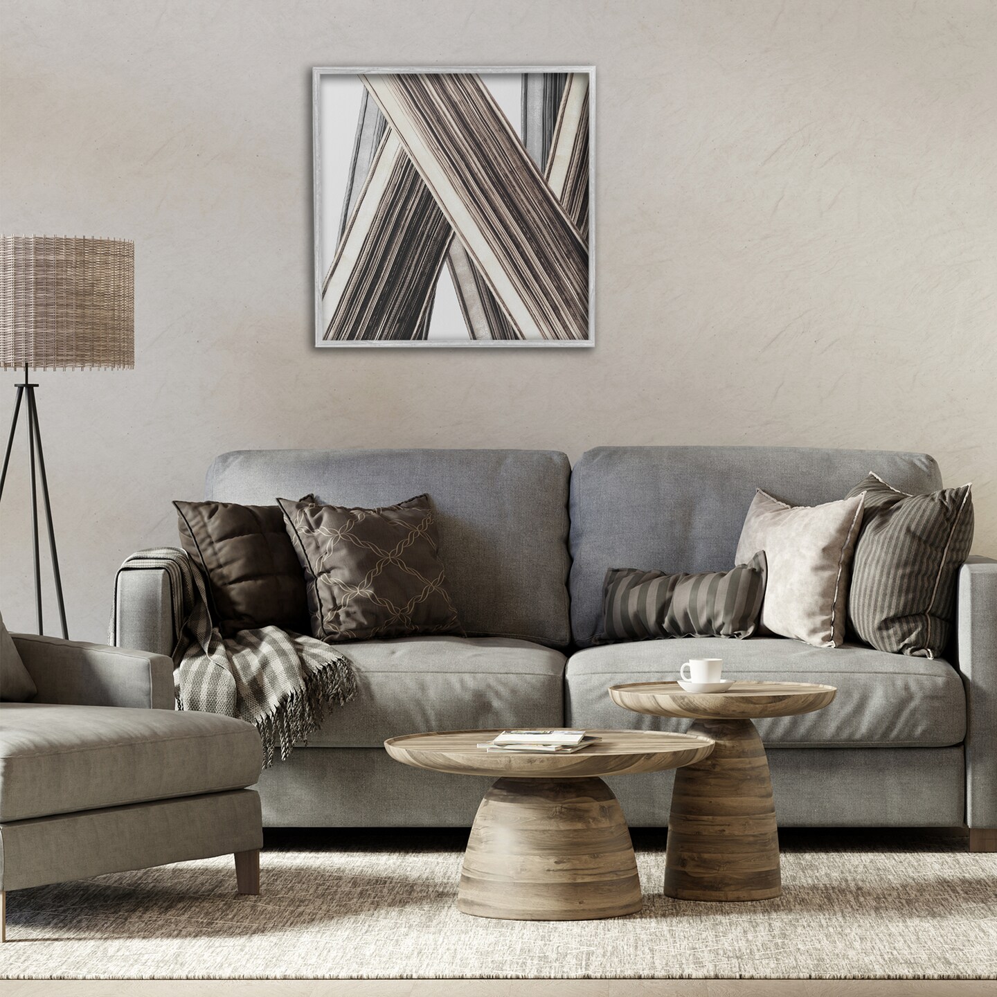 Stupell Industries Intersecting Lines Abstract Framed Giclee Wall Art Design by PI Studio