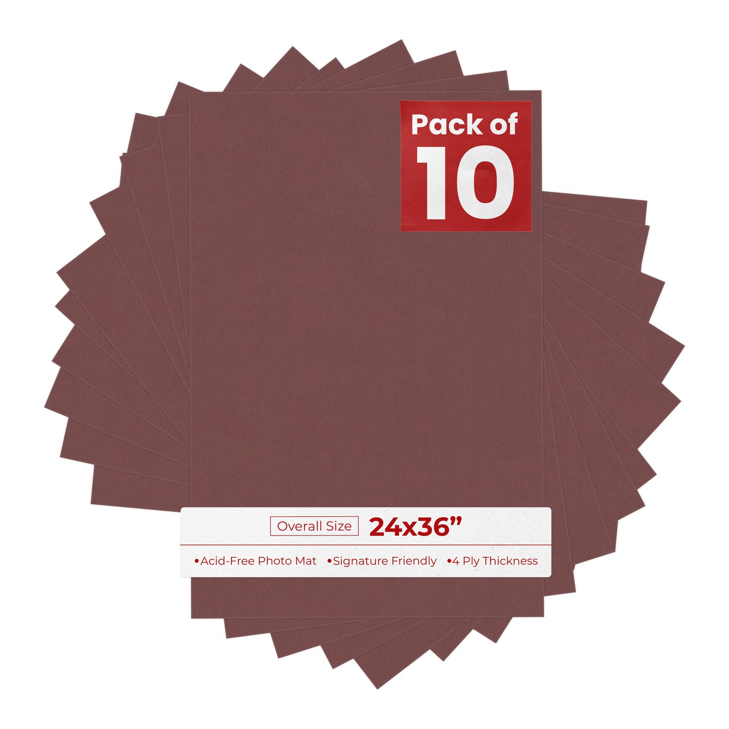 Maroon Red 24x36 Uncut Mat Board - Blank Sheets, No Opening, Color: Red ...