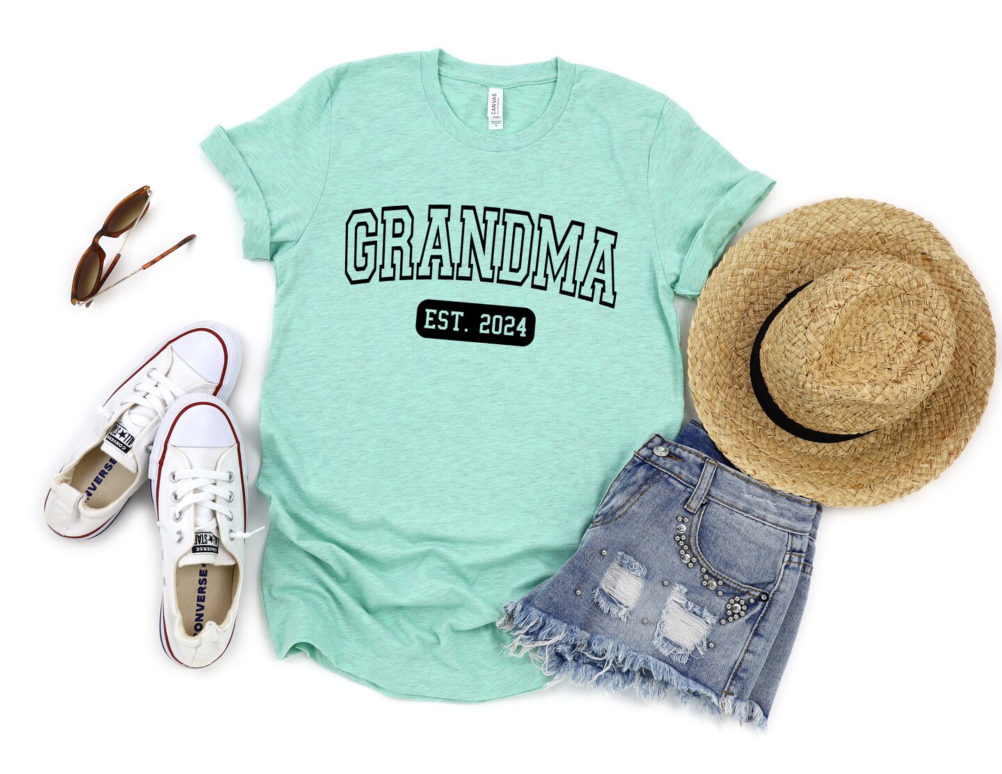 Custom Grandma Shirt, Grandma Est Custom Date, Grandma Gift, Grandma Tee, New Grandma T-Shirt, Gift for Grandma product 3