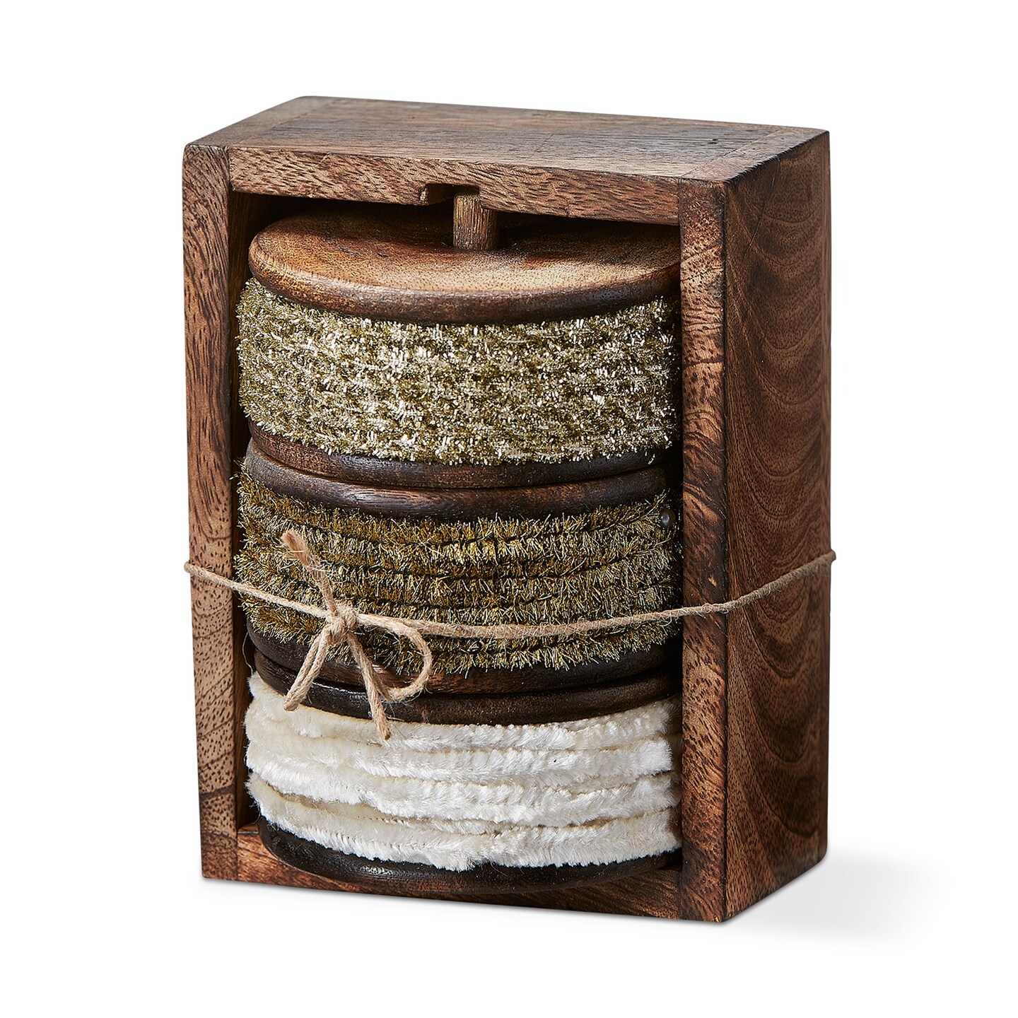 RIBBON &#x26; WOODEN SPOOL Set of 3
