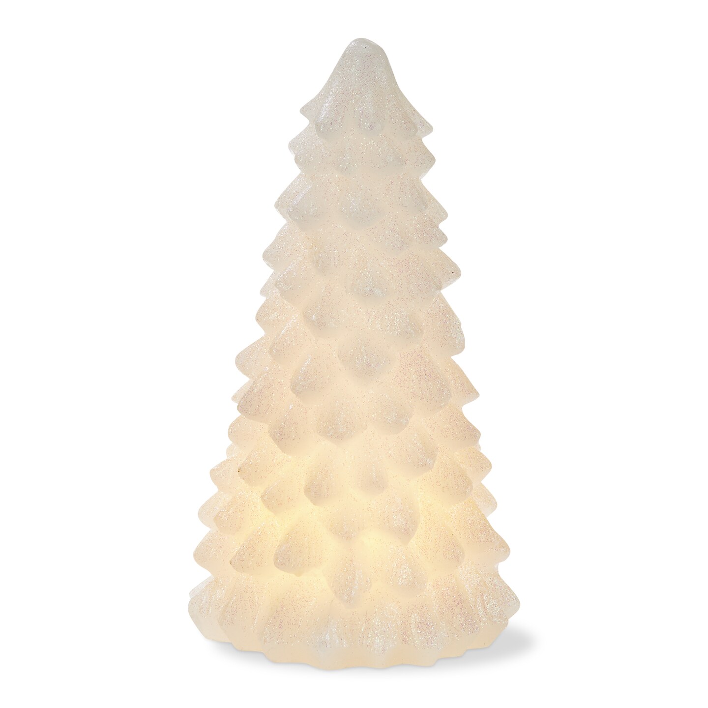 Snowy Pine Tree Led Candle Large