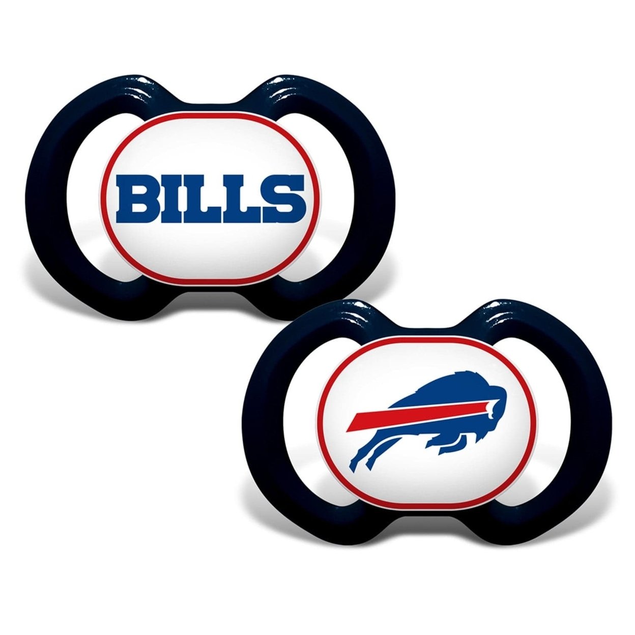 Buffalo Bills Nfl Pacifier 2-Pack Bpa-Free Silicone Orthodontic Infant Soothers