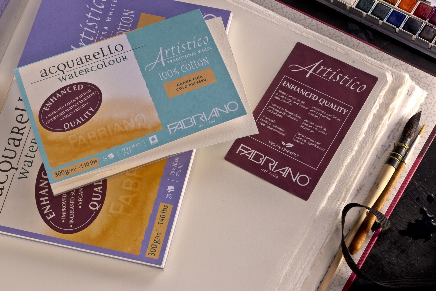 Fabriano Artistico Traditional White Watercolor Block, 140 lb./300 gsm