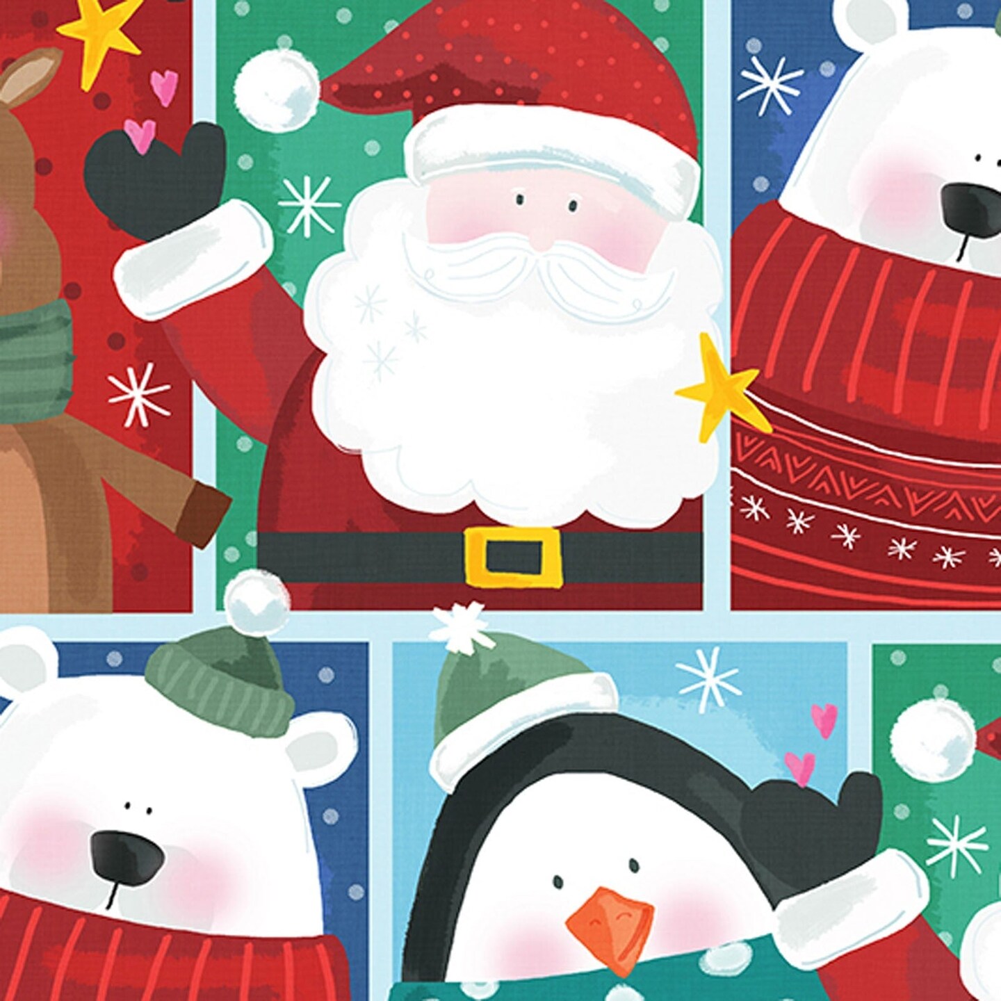 MINKY Xmas Greeting Digital Cuddle® Cardinal Shannon Fabrics Christmas