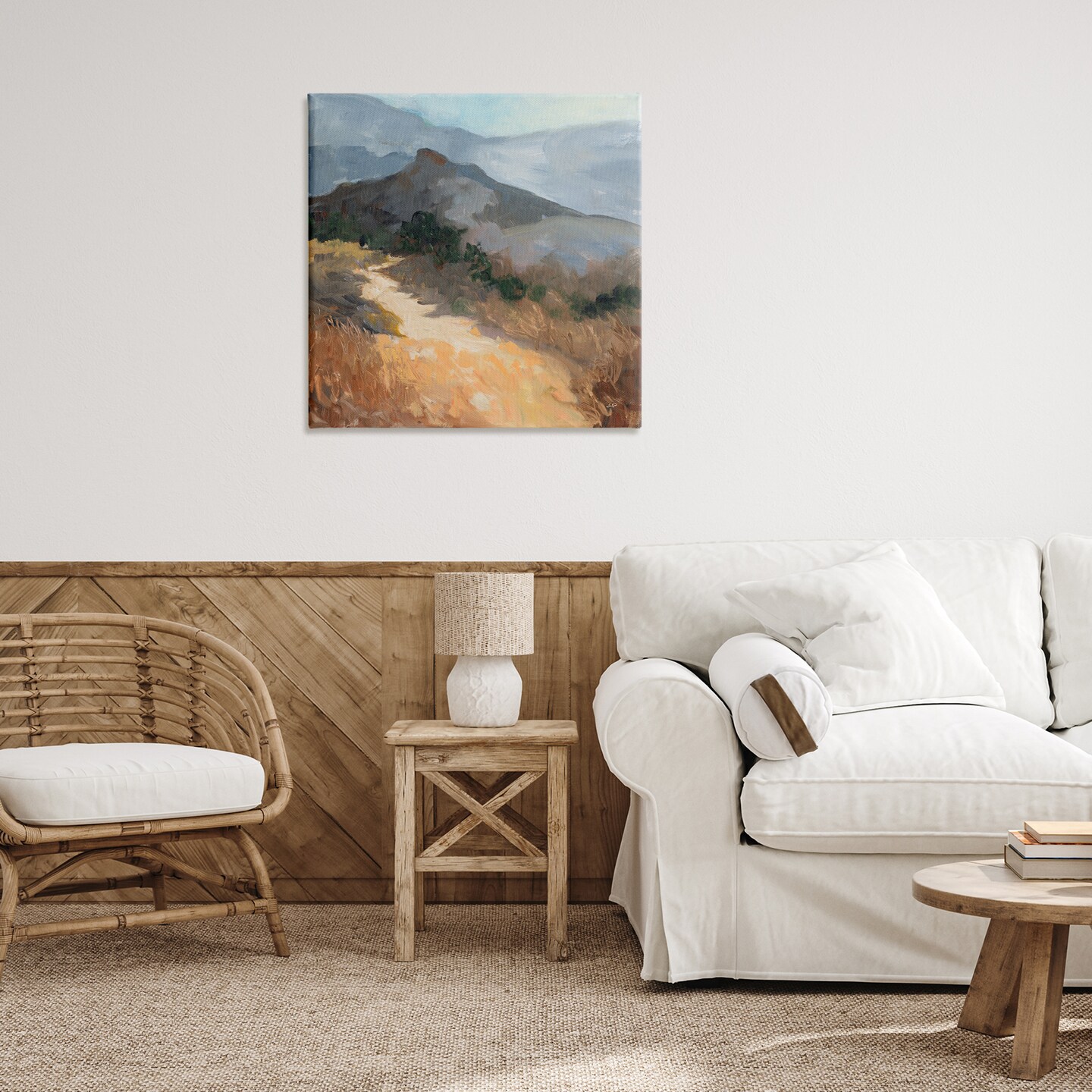 Stupell Industries Golden Trail Mountain View Canvas, design by Julia Purinton