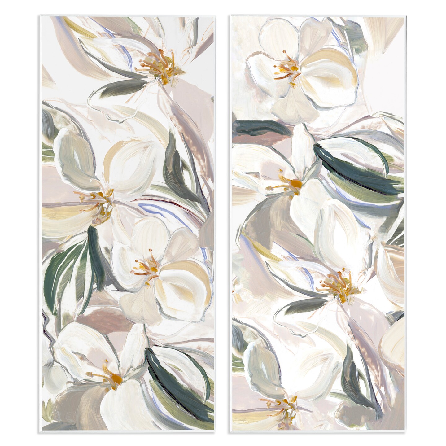 Stupell Industries Subtle Spring Blooms Assortment 2pc Wall Plaque Set, design by Hannah Dawson