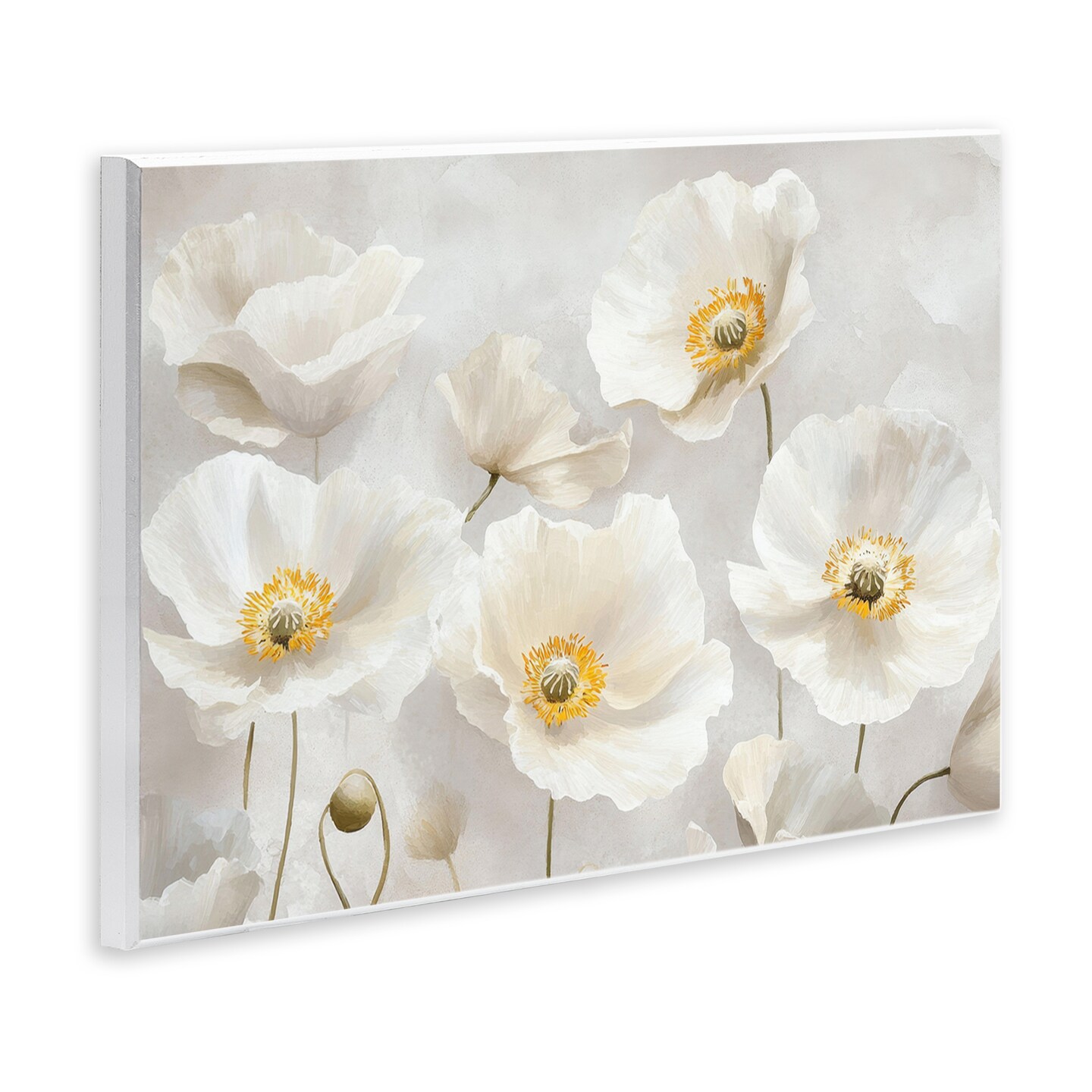 Stupell Industries Elegant White Floral Wall Plaque, design by Petal Prints Design