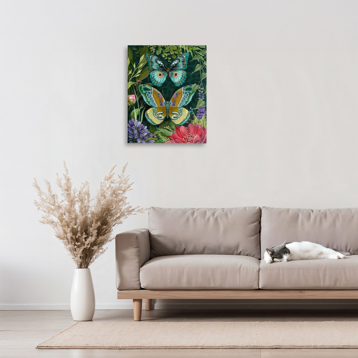 Stupell Industries Wild Garden Motif Butterflies Canvas, design by Nicole Tamarin