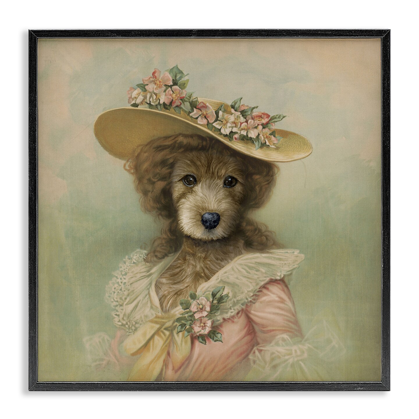 Stupell Industries Vintage Feminine Dog with Hat Framed Giclee, design by Brett Blumenthal