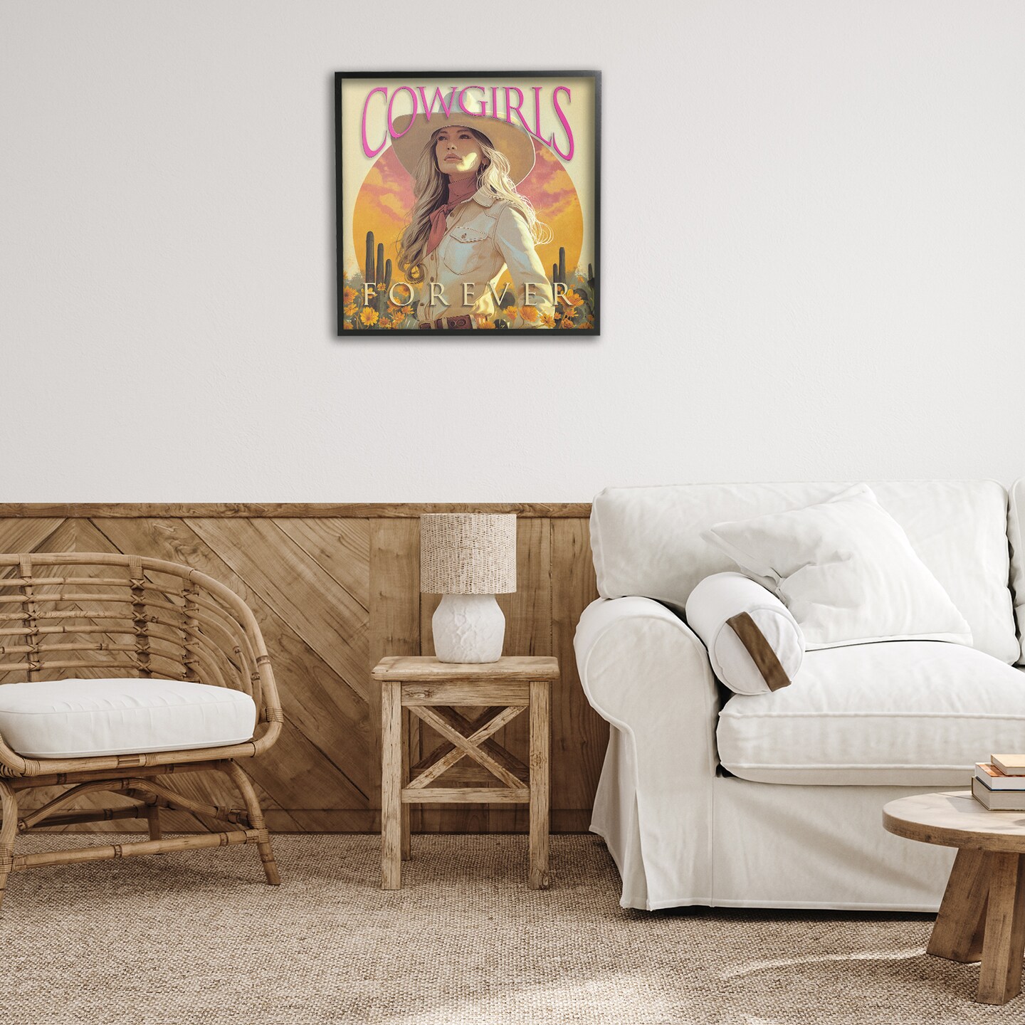 Stupell Industries Cowgirls Forever Portrait Framed Giclee Wall Art Design by Steve Hunziker