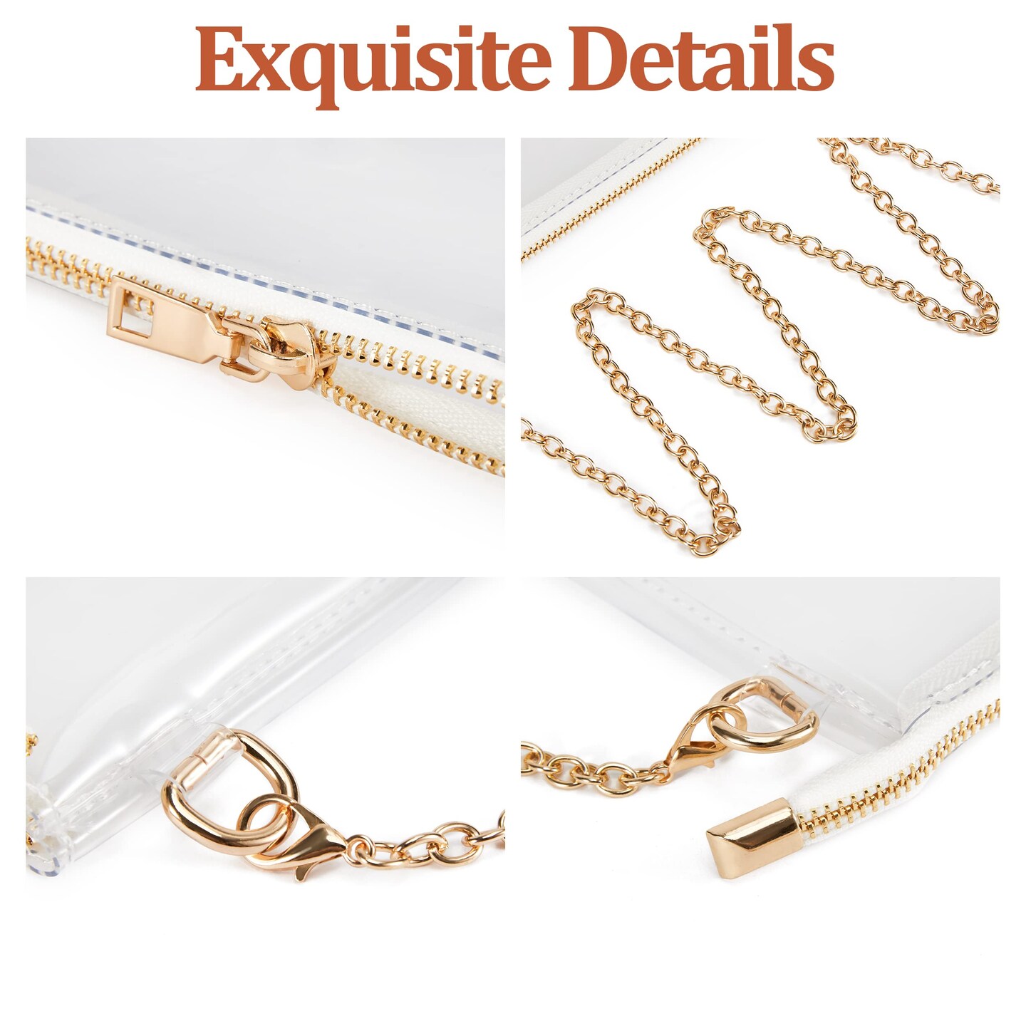 Clear Bag Stadium Approved: Suit for Quick Security Check - Small Transparent Purse for Women