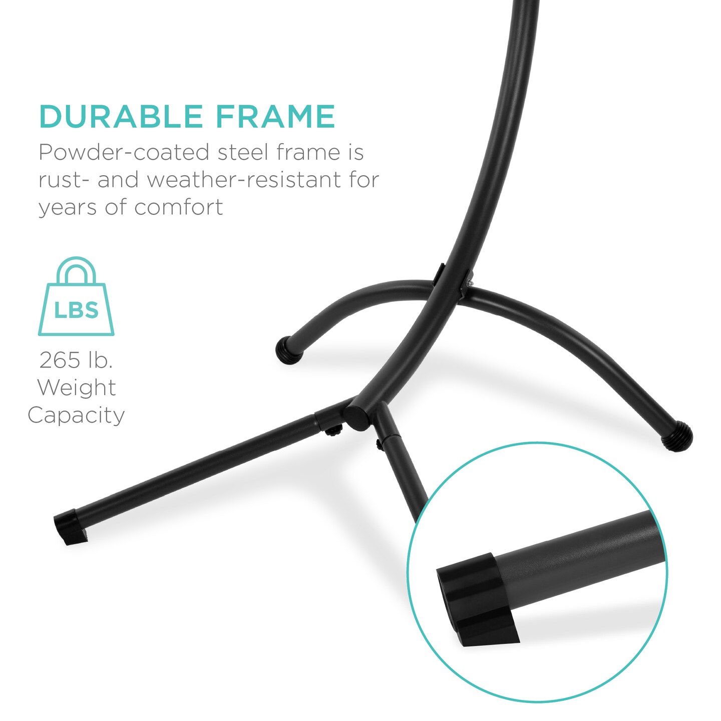 Best Choice Products Hanging Curved Chaise Lounge Chair Swing for Backyard, Patio w/ Pillow, Shade, Stand