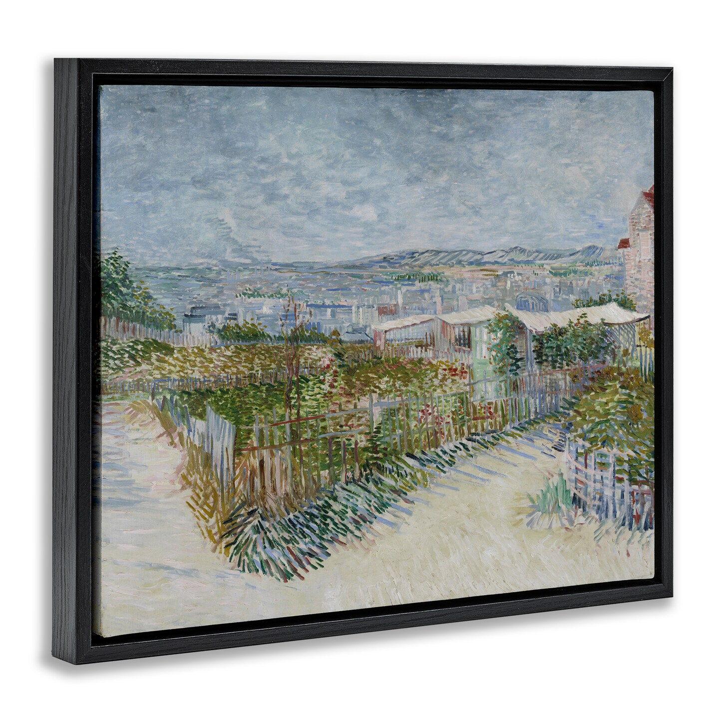 Stupell Industries Van Gogh Monmarte Landscape Framed Floater Canvas Wall Art Design by one1000paintings