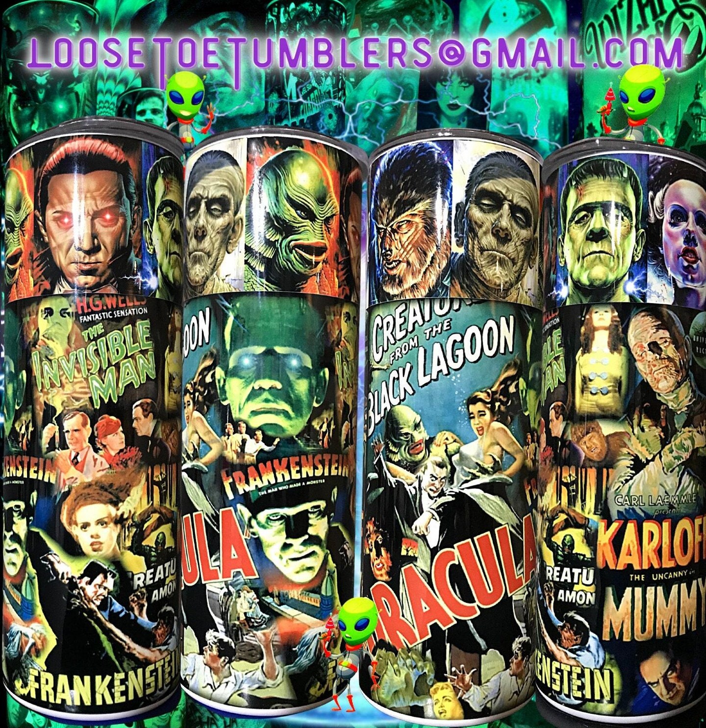 Classic Monsters Wolf Man Bride Frankenstein Invisible Dracula