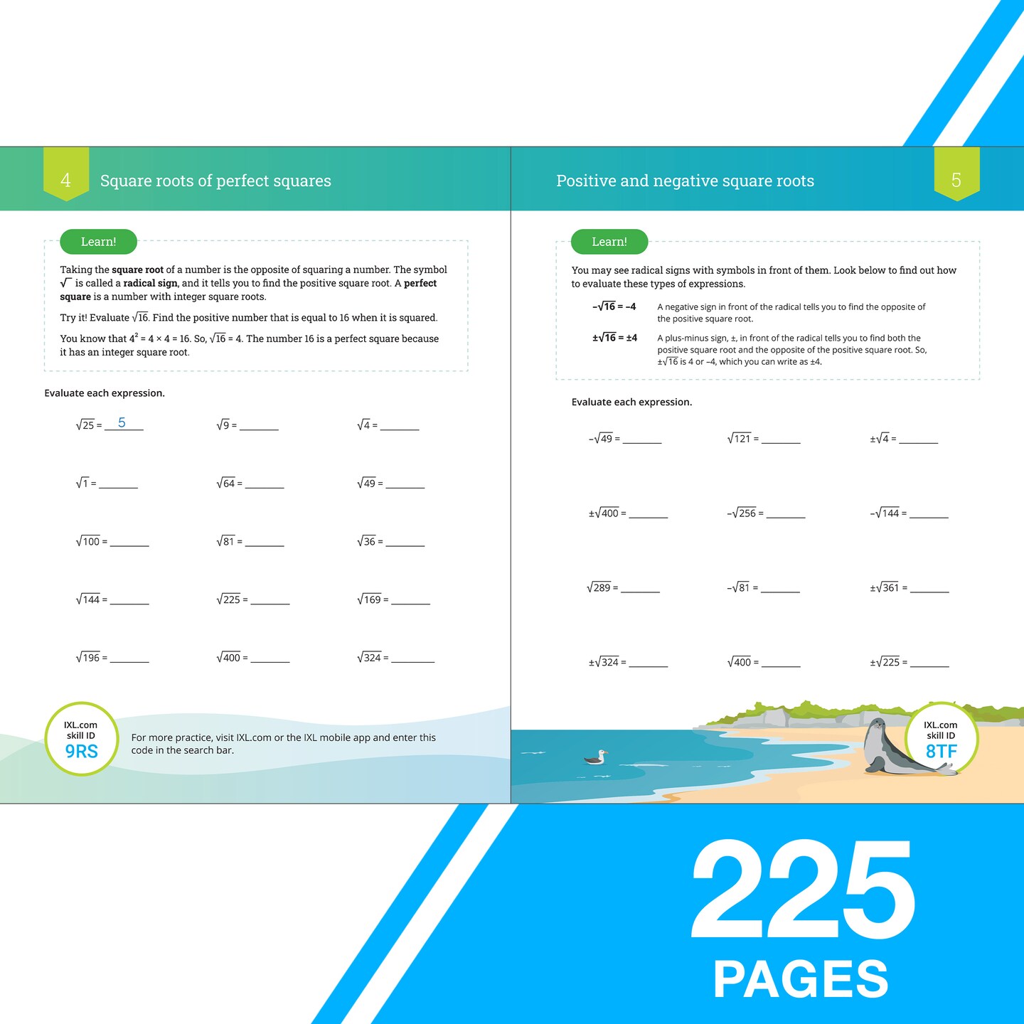IXL The Ultimate Eighth Grade Math Workbook, Middle School Books for Kids Ages 13-14 Covering Geometry, Algebra, Mathematics Equations, Pythagorean Theorem, and More