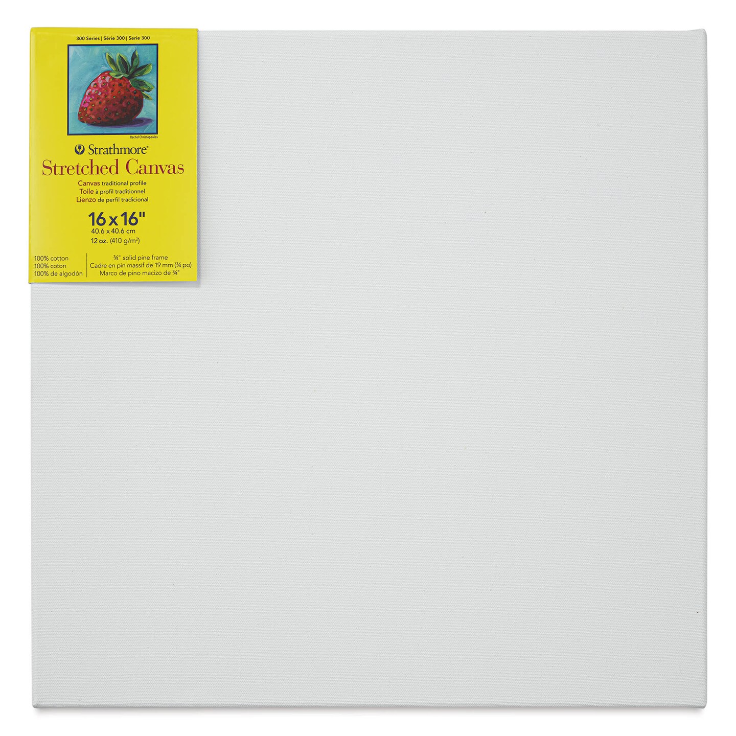 Strathmore 300 Series Stretched Cotton Canvas - 3/4" Profile, 16" x 16"
