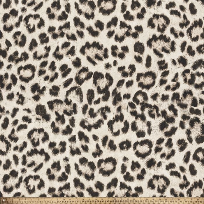 Snow Leopard Animal Print Anti-Pill Premium Fleece Fabric | By The Yard