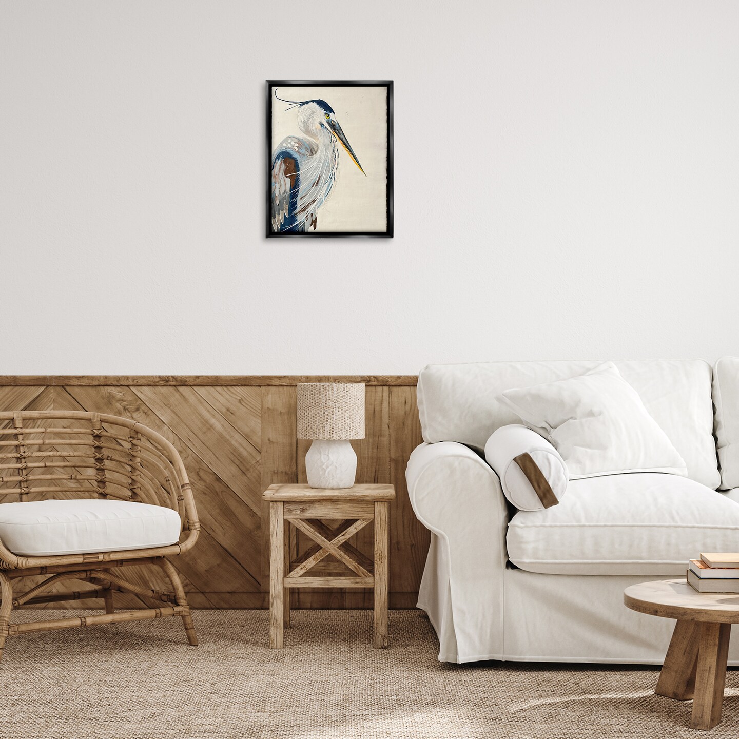 Stupell Industries Neutral Tone Vintage Heron Floating Frame By Stacy Gresell
