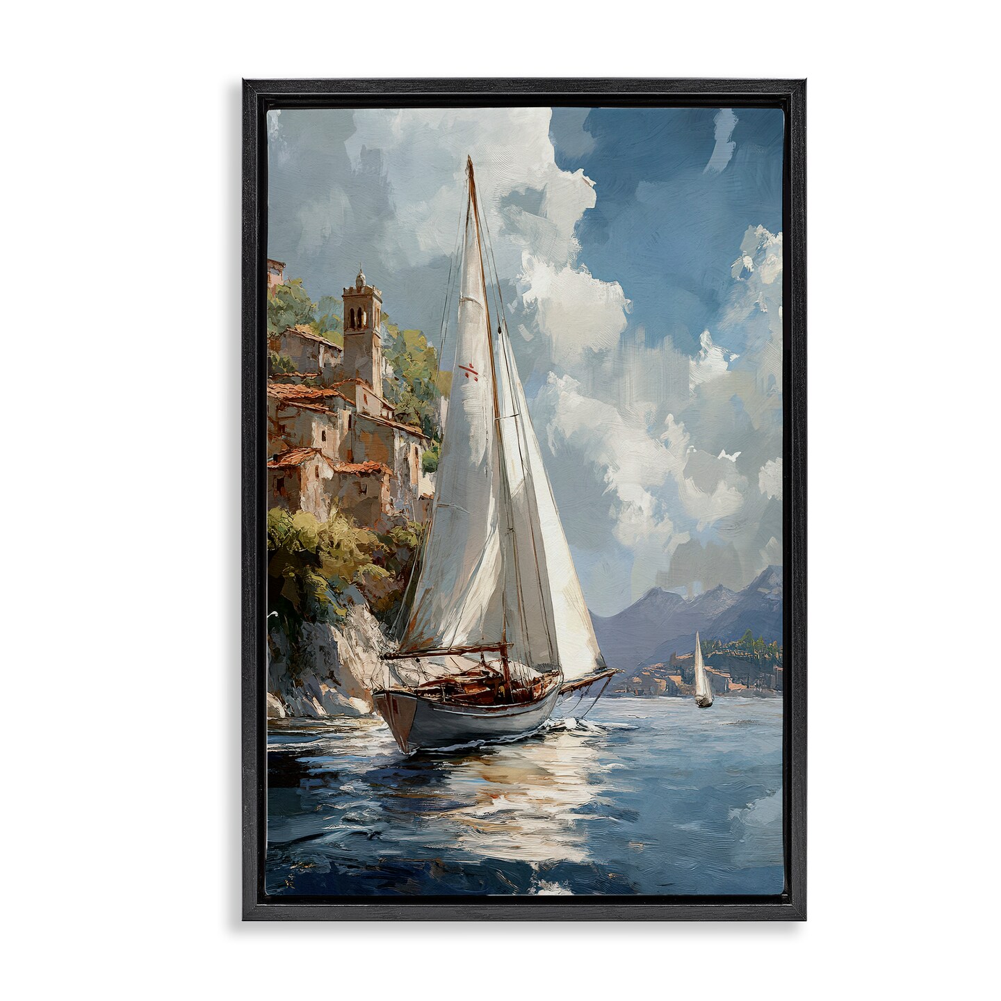 Stupell Industries Maritime Harbor Sailboat Floating Frame By Raymond ...