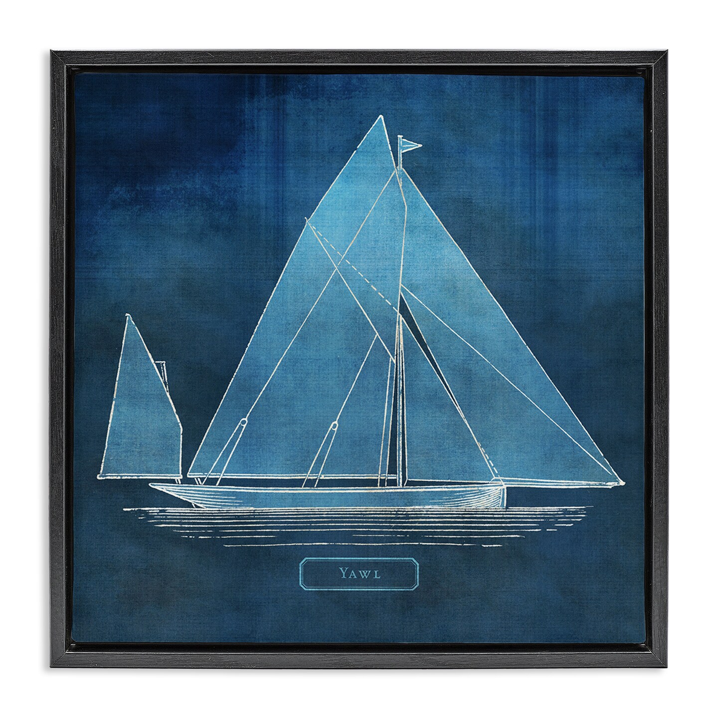 Stupell Industries Maritime Yawl Sailboat Floating Frame By Susan Arnot ...