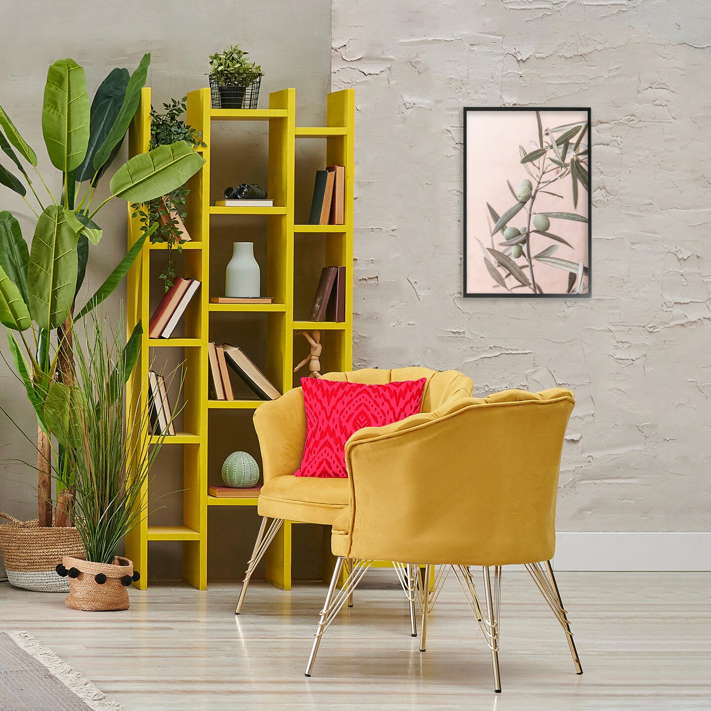 Stupell Industries Spanish Olive Branch Framed Giclee Wall Art Design by Sisi and Seb