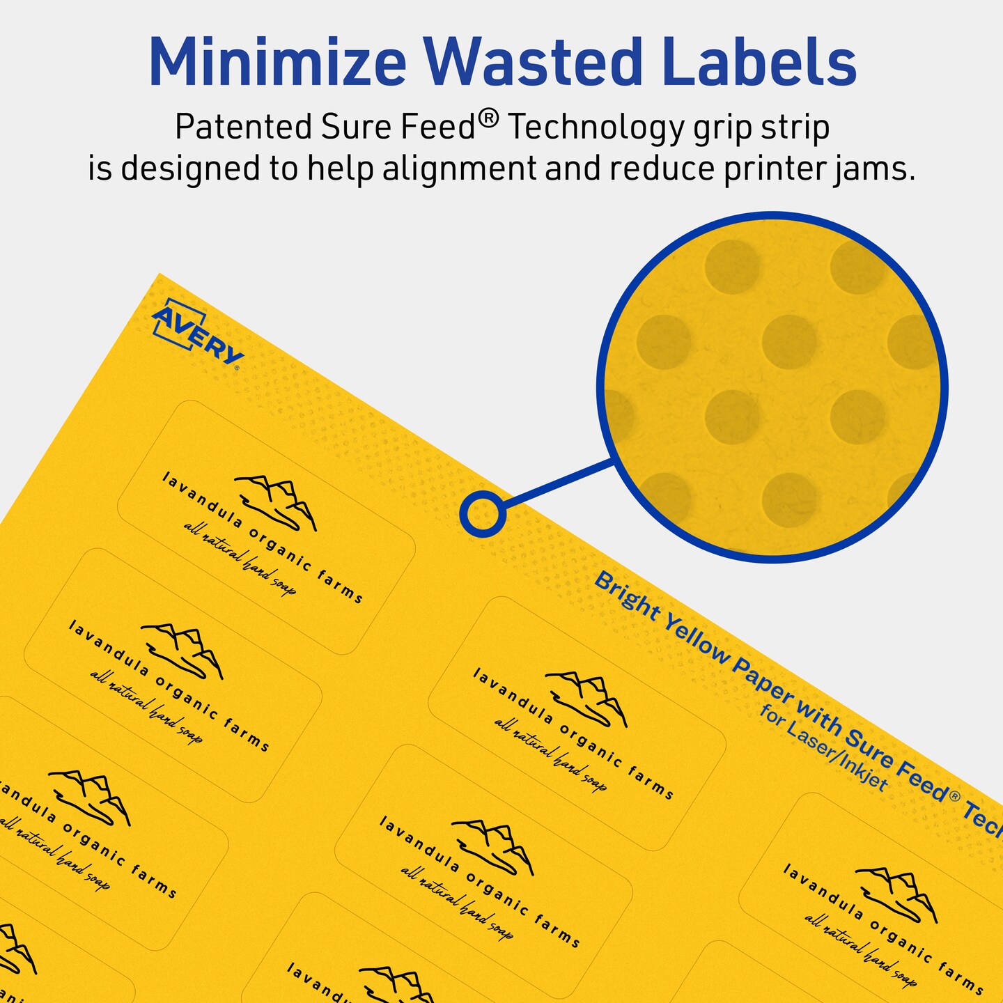 Avery Bright Yellow Paper Labels, 1&#x22; x 2&#x22; Rectangle
