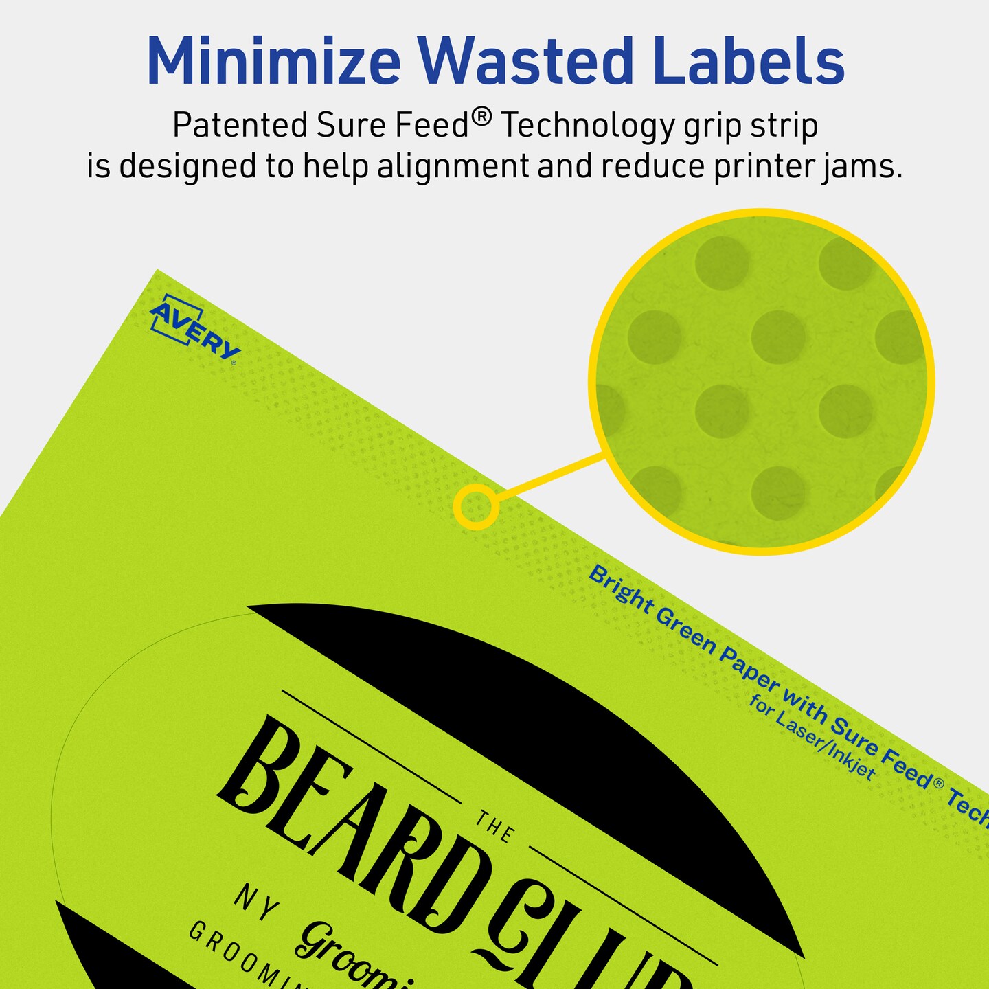 Avery Bright Green Paper Labels, 4&#x22; x 6&#x22; Oval