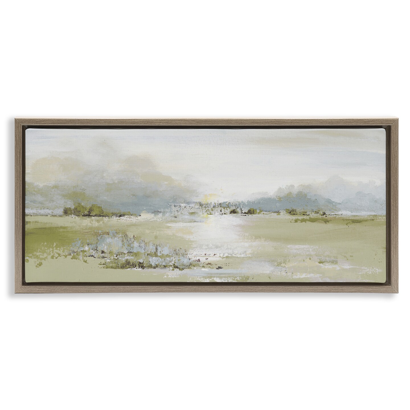 Stupell Industries Green Dunes Abstract Landscape Floating Frame By PATRICIA PINTO