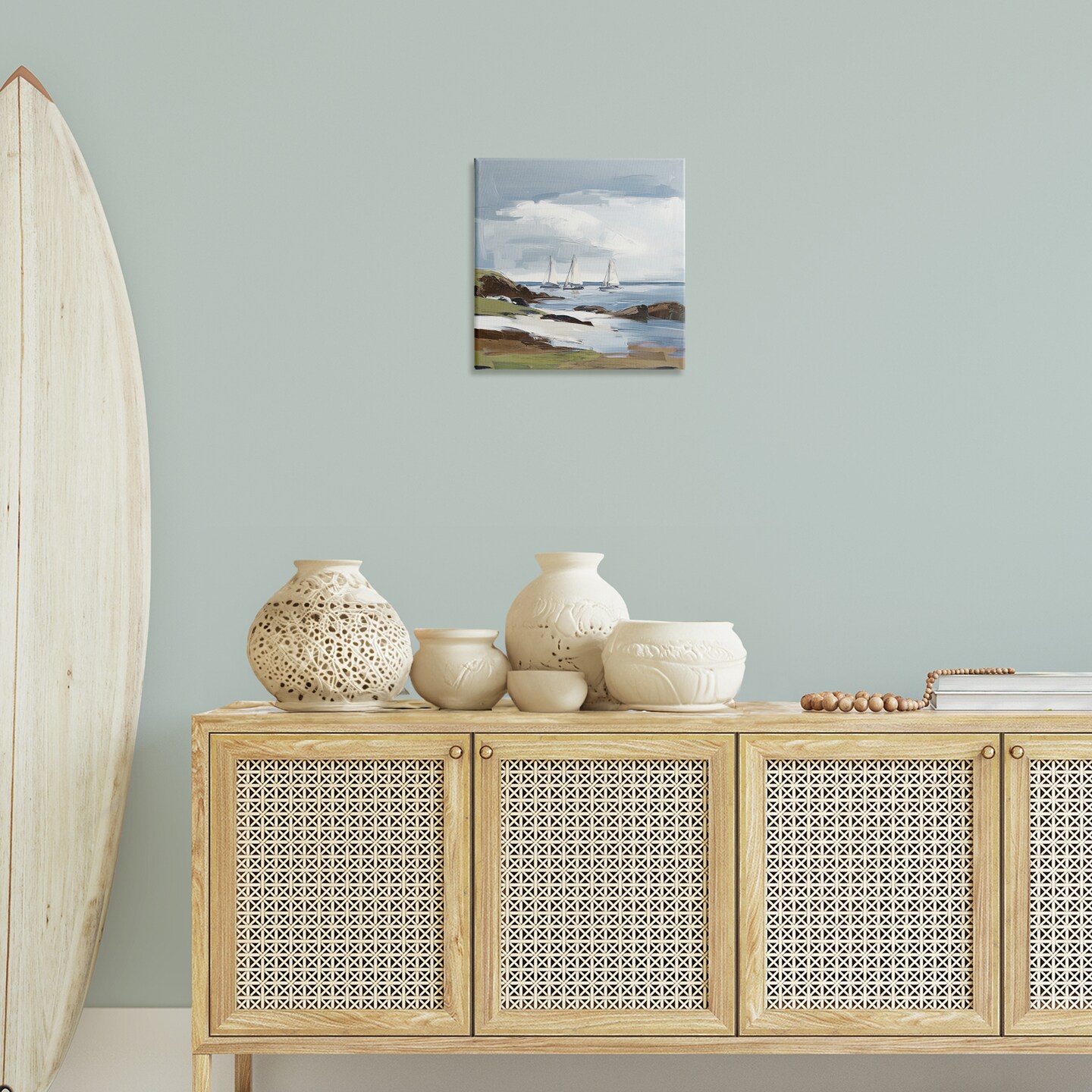 Stupell Industries Moody Clouds Over Sailboats Canvas By Elara Yasna