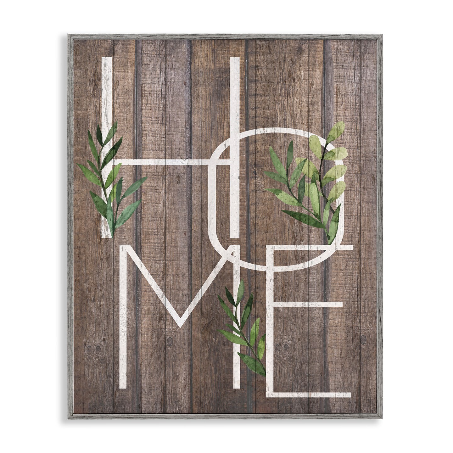 Stupell Industries Rustic Entryway Letters Framed Giclee By Kim Allen ...