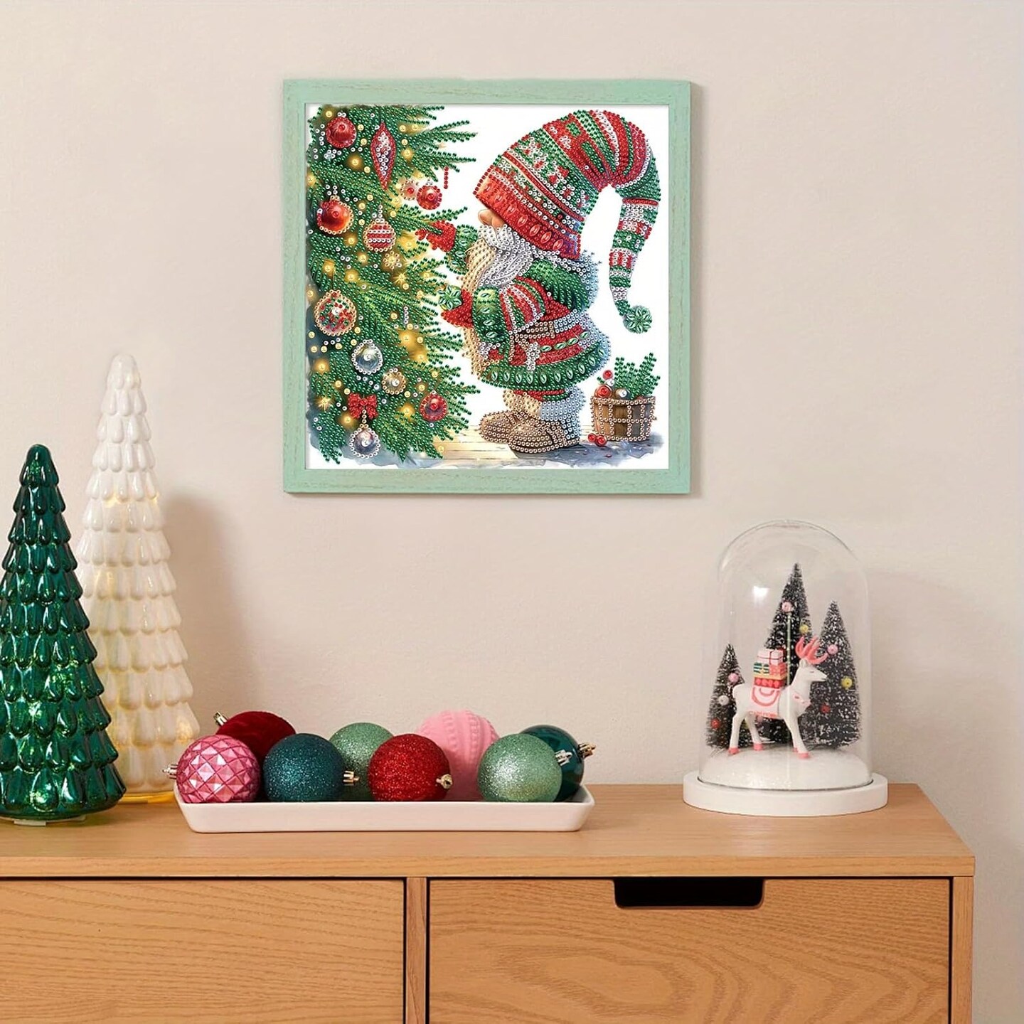 Christmas Gnome Old Man Diamond Painting Kit for Adult Beginners