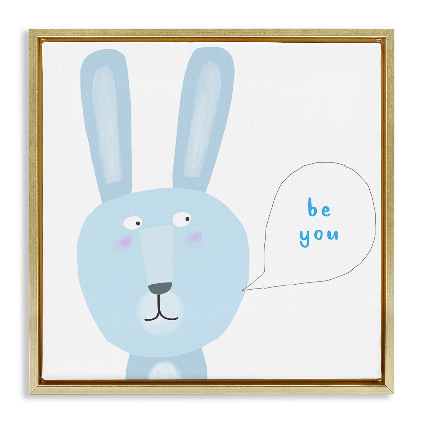 Stupell Industries Blue Be You Bunny Floating Frame By Carla Daly ...