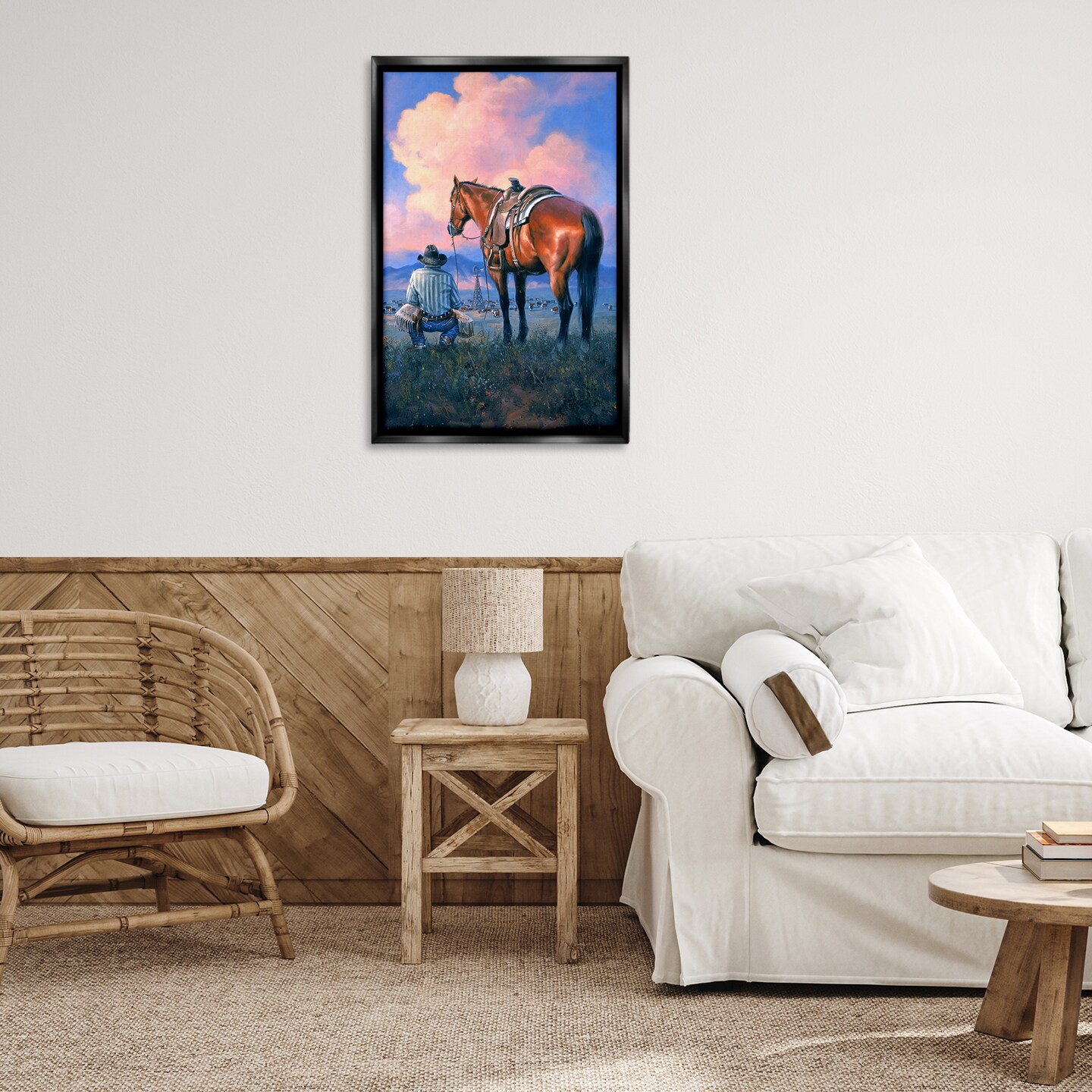 Stupell Industries Counting Blessing Western Cowboy Floating Frame By Jack Sorenson