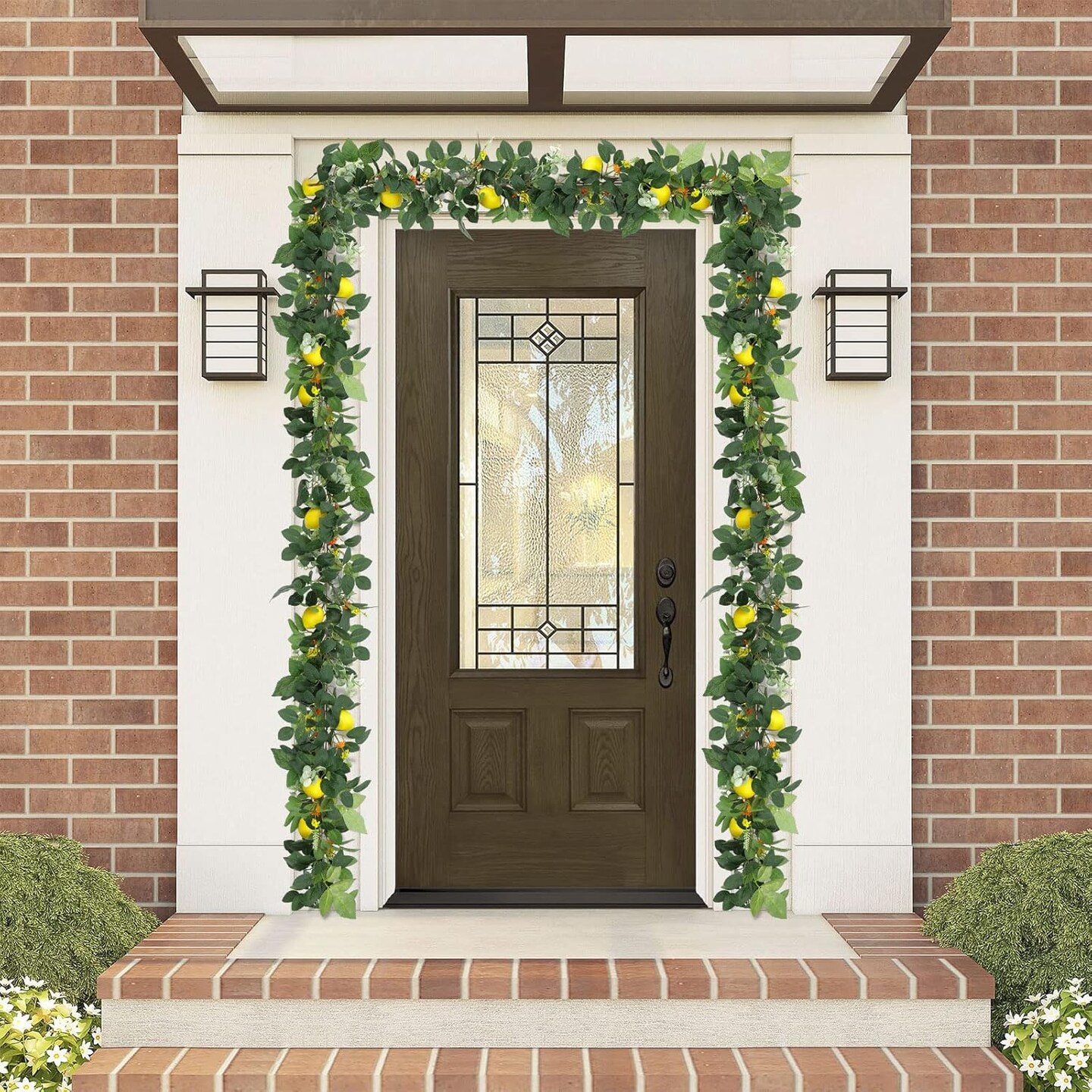 4Pcs Total 24 Ft Artificial Lemon Garland Spring Vine Garlands with Greenery