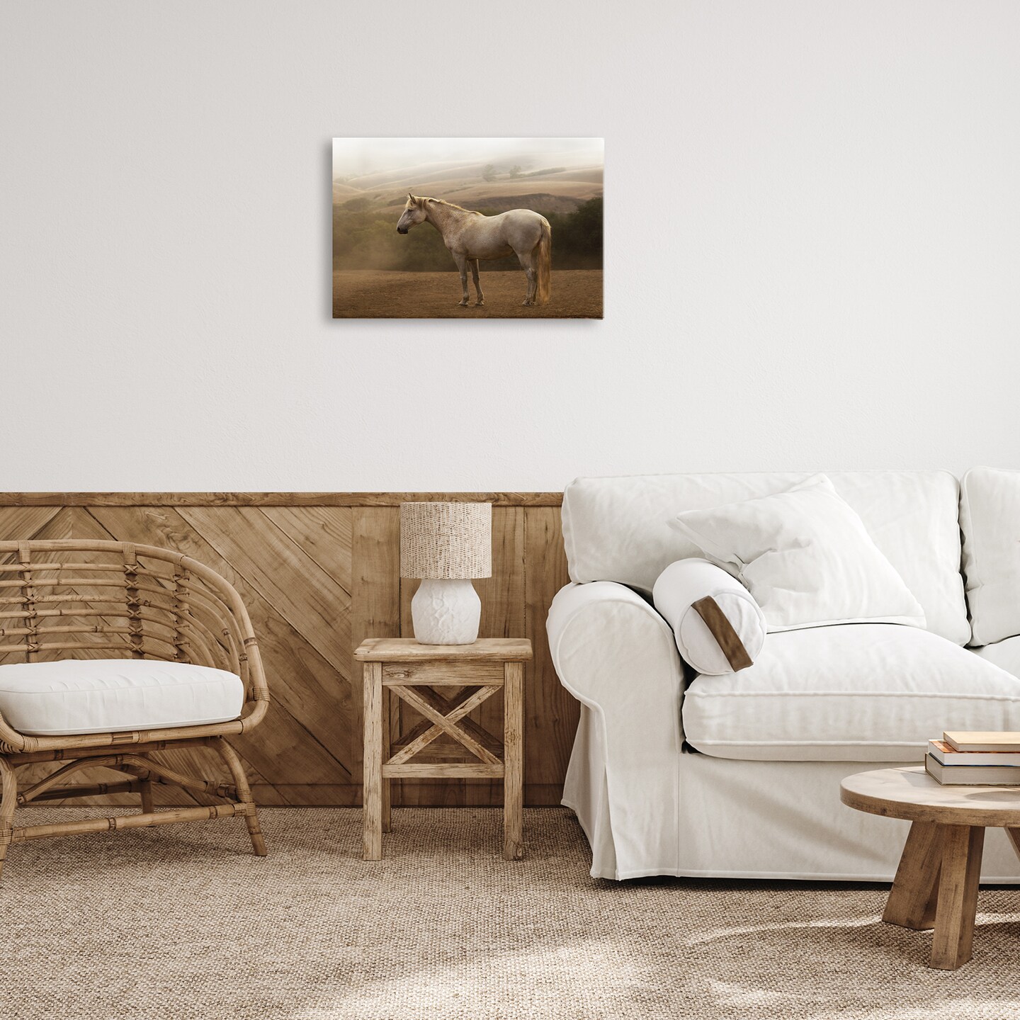 Stupell Industries Morning Mist Horse Portrait Canvas By Jadei Graphics