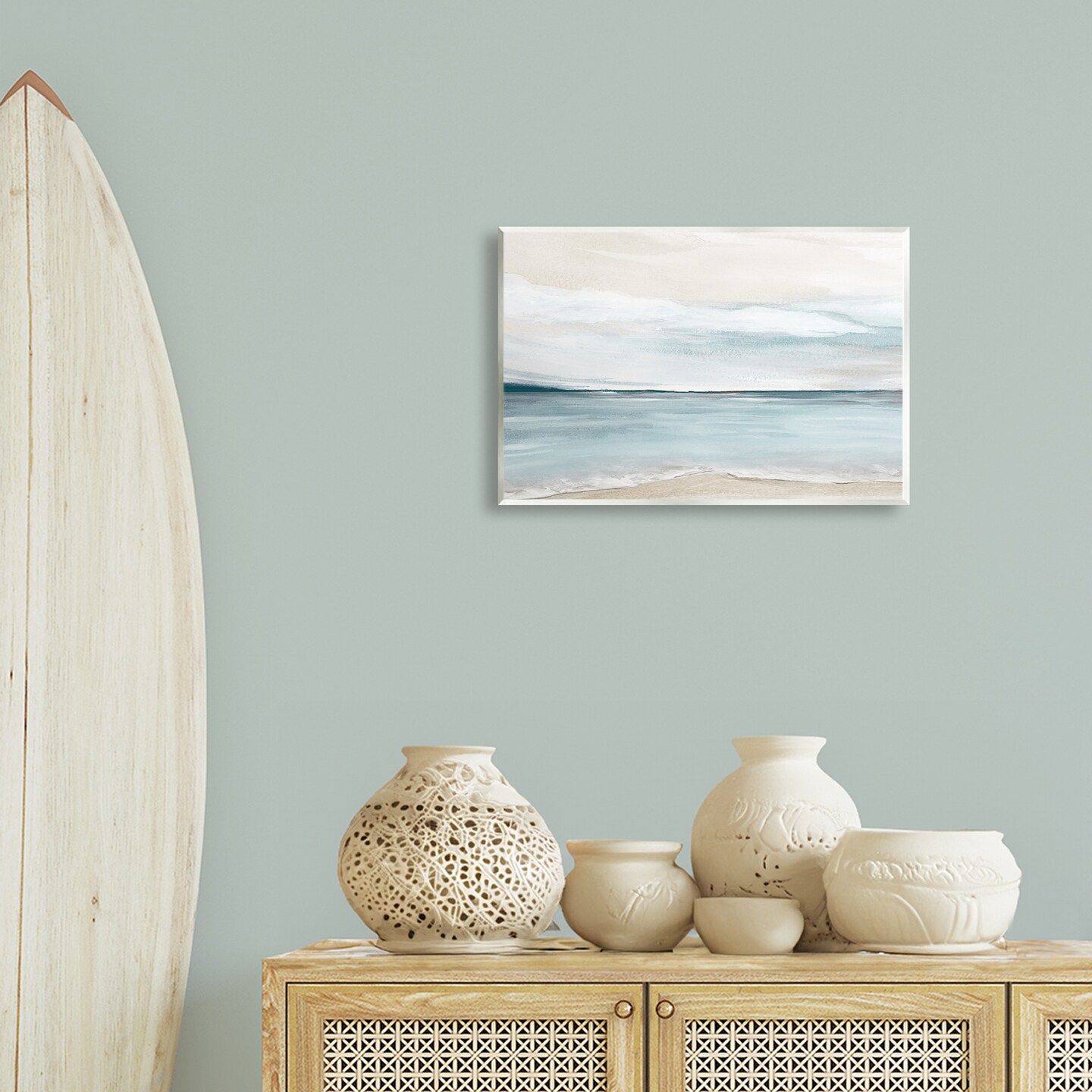 Stupell Industries Muted Soft Watercolor Beach Wall Plaque By Kristen Brockmon